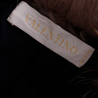 2004 Valentino Garavani Runway Plaid Skirt & Jacket Suit w Fox Fur Made in Italy Sz S