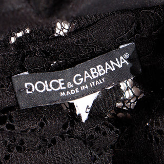 2000s Dolce & Gabbana Black Lace Long Sleeve Top Italy