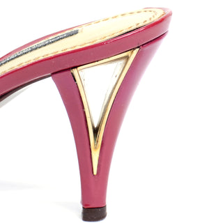 Dolce & Gabbana Shoes Magenta Pink Patent Leather Slingback Heels pointed toe and cut out heel