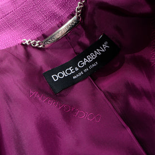Dolce & Gabbana vintage purple blazer w/ Logo Lining- Modig