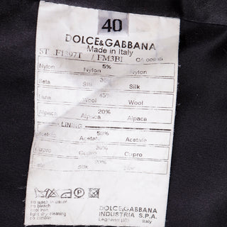 2000s Dolce & Gabbana 3 pc Black Tweed Jacket Vest & Trousers Suit sz 40