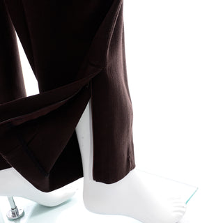 Rare Dolce & Gabbana Vintage Ultra High Corset Waist Brown Pants slits