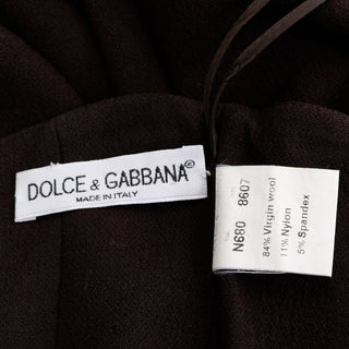 Rare Dolce & Gabbana Vintage Ultra High Corset Waist Brown Pants Italy