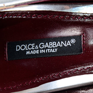 Dolce & Gabbana Silver Leather & Suede High Heel Pointed Toe Pumps Made in Italy size 37
