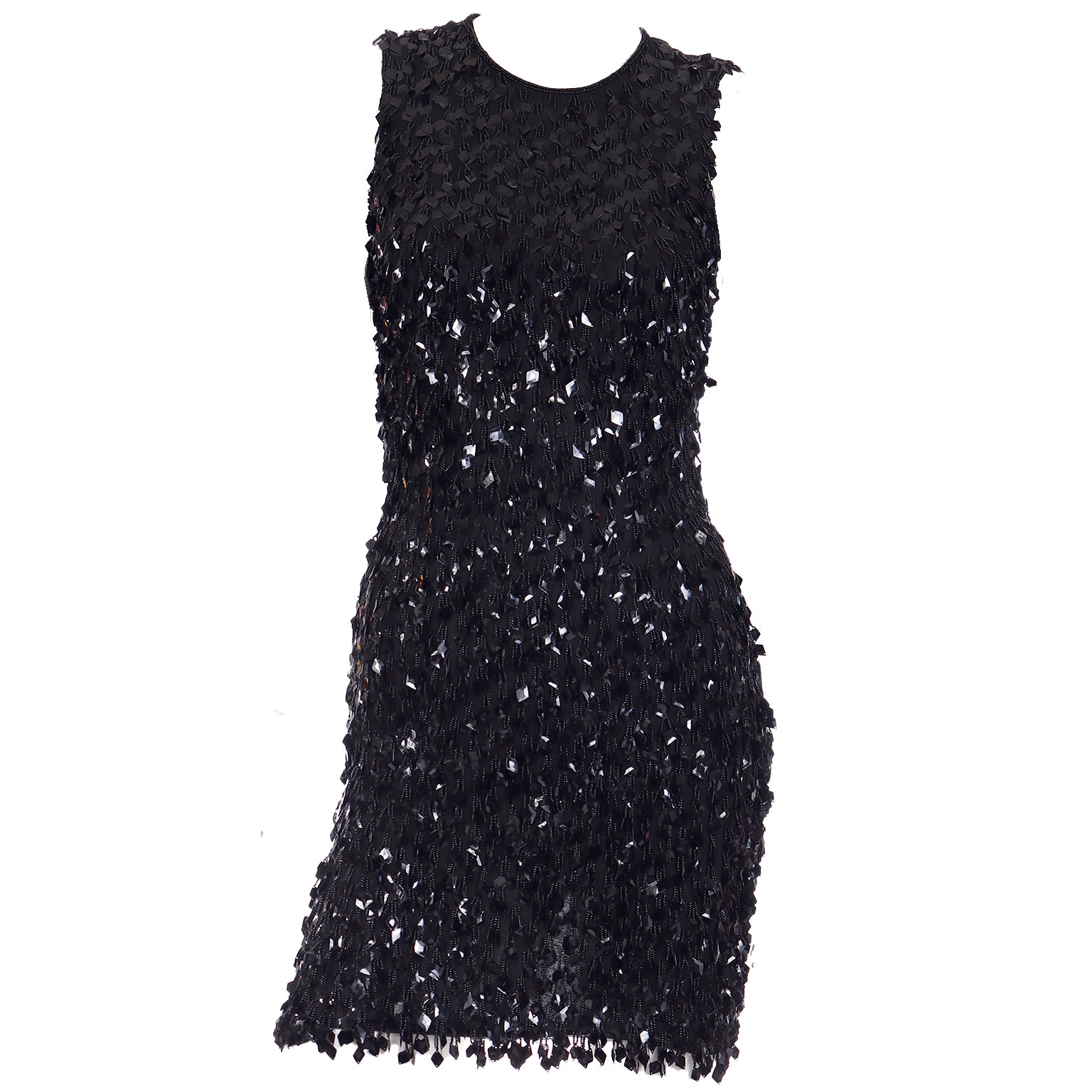 Vintage Donna Karan DKNY Dangle Bead Dress w Diamond Paillettes – Modig Vintage Donna Karan DKNY Dangle Bead Dress w Diamond Paillettes – Modig