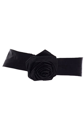 1990s Donna Karan Silk Rose Belt