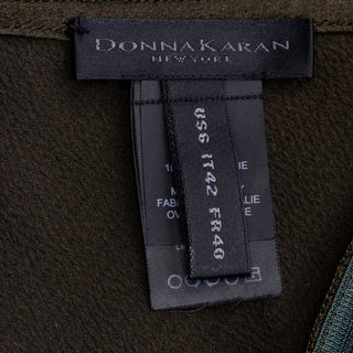 Donna Karan New York Vintage brown silk bias cut skirt