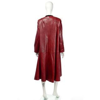 Vintage Donna Karan Cordovan Leather coat