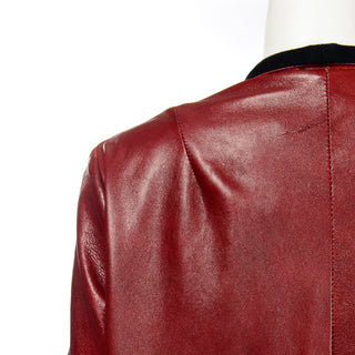 Donna Karan Leather Swing coat Details