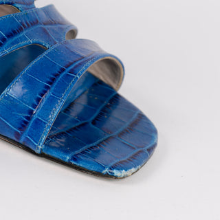 Blue Alligator Leather Dries Van Noten Sandals minor wear
