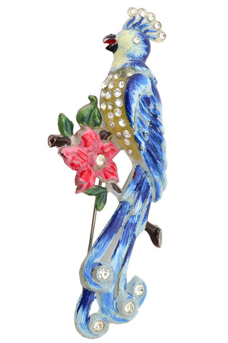 Lucite Vintage Bird Brooch Pin Peacock