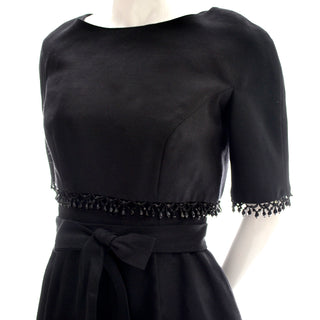 1960s beaded top with matching black dress