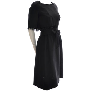 1960s Edward Abbott Black Dress and Beaded Top