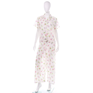 1960s Elaine Sklar Novelty Parasol Print Vintage Pajama Set