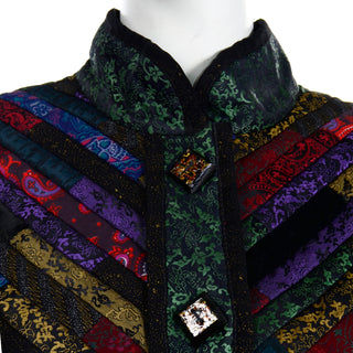 1980s Elena Pelevina Vintage Quilted Russian Folk Jacket rare Russian art