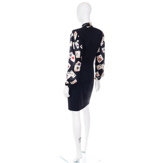 1980s Ungaro Parallele Playing Card Print Vintage Silk Blouse & Dress