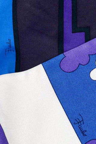 Emilio Pucci Abstract Geometric Skirt W Purple Knit Jersey Top & Sash