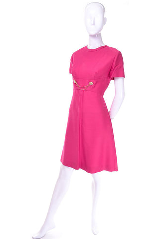 Bright Pink Emma Domb Dress Coat Suit 1960s