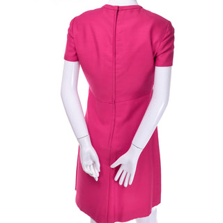 Vintage Hot Pink Emma Domb Dress Coat Suit 1960s