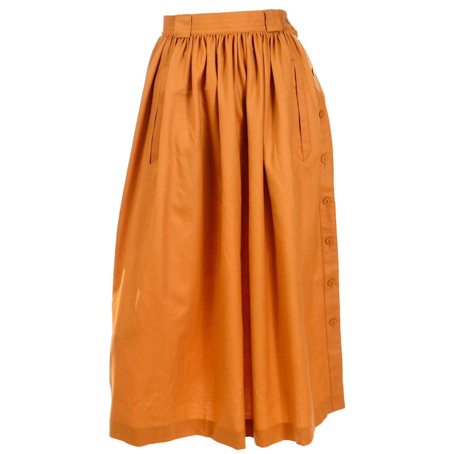 1980s Vintage Margaretha Ley Escada Green Linen Pants W Original