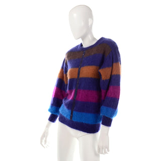 Vintage Escada Margaretha Ley 1980s Striped Mohair Sweater