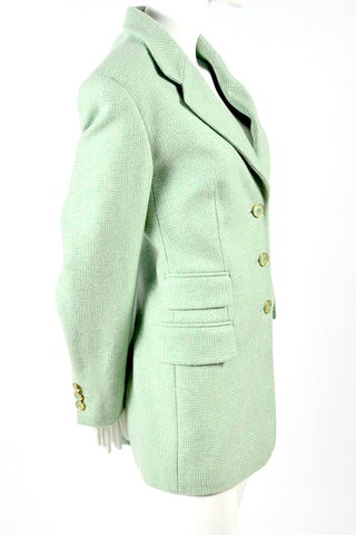 Escada Jacket Margaretha Ley Mint Green Fine Zegna Cashmere Vintage Blazer 