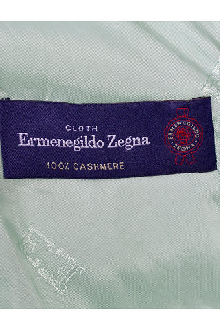 Escada Jacket Margaretha Ley Mint Green Fine Cashmere Vintage Blazer Ermenegildo Zegna fabric