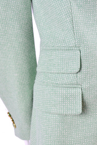 Escada Jacket Margaretha Ley Mint Green Fine Cashmere Vintage Blazer  Lined