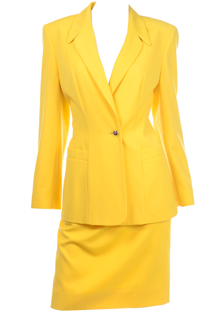 Womens Blazer Yellow Blazer And Skirt Ladies Suit Yellow Blazer