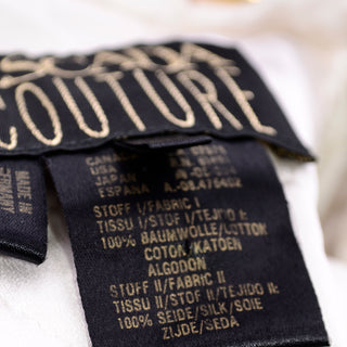 1990s Escada Couture Black Velvet Evening Coat W/ Quilted Silk Ivory Lining Cotton Velvet