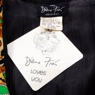 Diane Freis 1980s Vintage Deadstock Silk Animal Print Dress 100% Silk