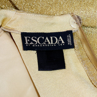 Margaretha Ley 1980s Vintage Escada Gold Lurex Vintage Jumpsuit