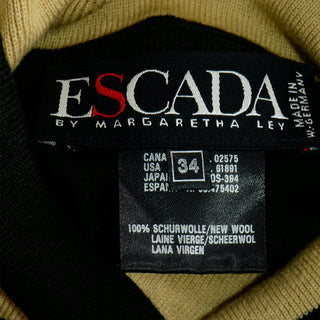 1980s Escada Margaretha Ley Colorful Sequin Horse Sweater 34
