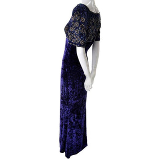 Beaded empire waist 1990's vintage Escada Couture long dress