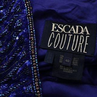 Velvet Escada Couture evening gown