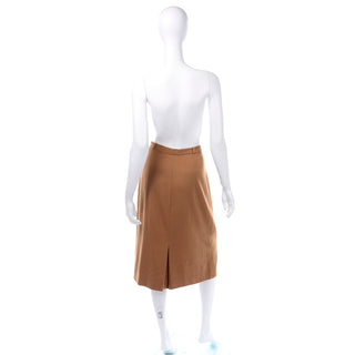 Tan Vicuna Vintage Midi Skirt