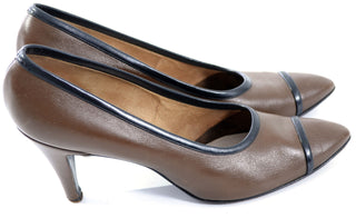 1950's Evins I Magnin Vintage Shoes Brown Black 8.5 AA - Dressing Vintage
