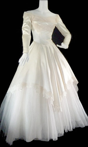 1950's William Cahill Beverly Hills Vintage Wedding Dress - Dressing Vintage