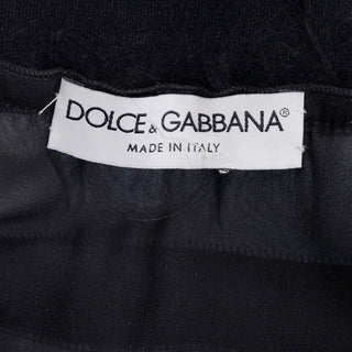 Dolce & Gabbana white label black curly lambswool maxi skirt