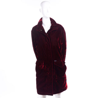 Luxurious Faconnable Vintage Red Velvet Coat
