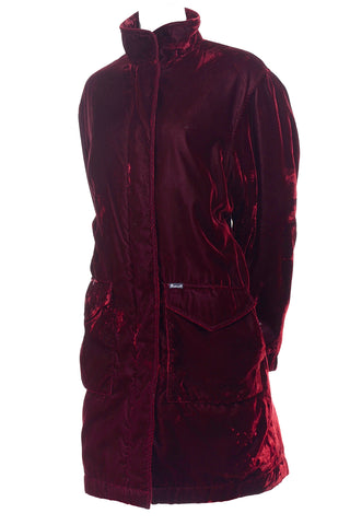 Faconnable Vintage Red Velvet Coat