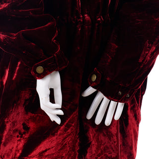 Zip Front Faconnable Vintage Red Velvet Coat