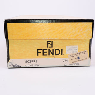 Fendi Kid Yellow 7.5 Colorful Patchwork Heels
