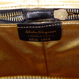 1990s Salvatore Ferragamo Vintage Black Shoe Carrier Bag w/ Original Tags