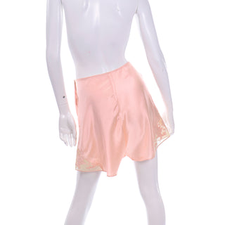 Vintage Peach Pink Silk Tap Shorts with Lace Inserts