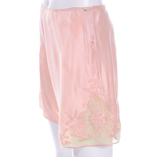 1930s Pink Silk Tap Pants w/ Side Lace Inserts
