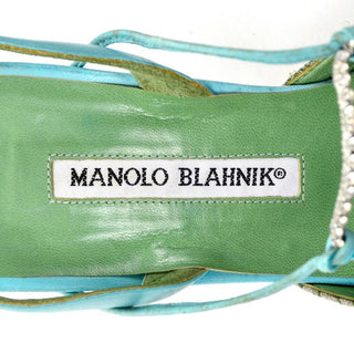 Vintage Manolo Blahnik Carolyn style slingback floral heels size 40
