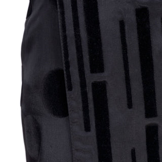 Velvet Stripe and Polka Dot black paneled wrap skirt