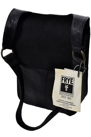 Frye New Tags Black Leather Vintage Shoulder Bag Deadstock