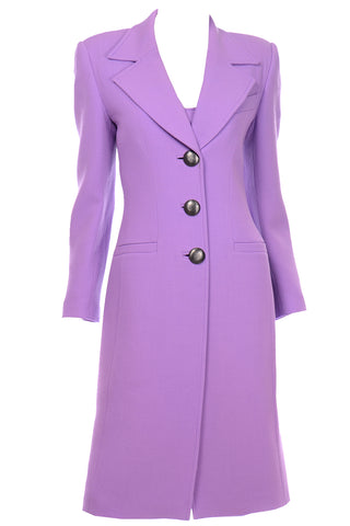 Gai Mattiolo Purple Dress and Coat Suit